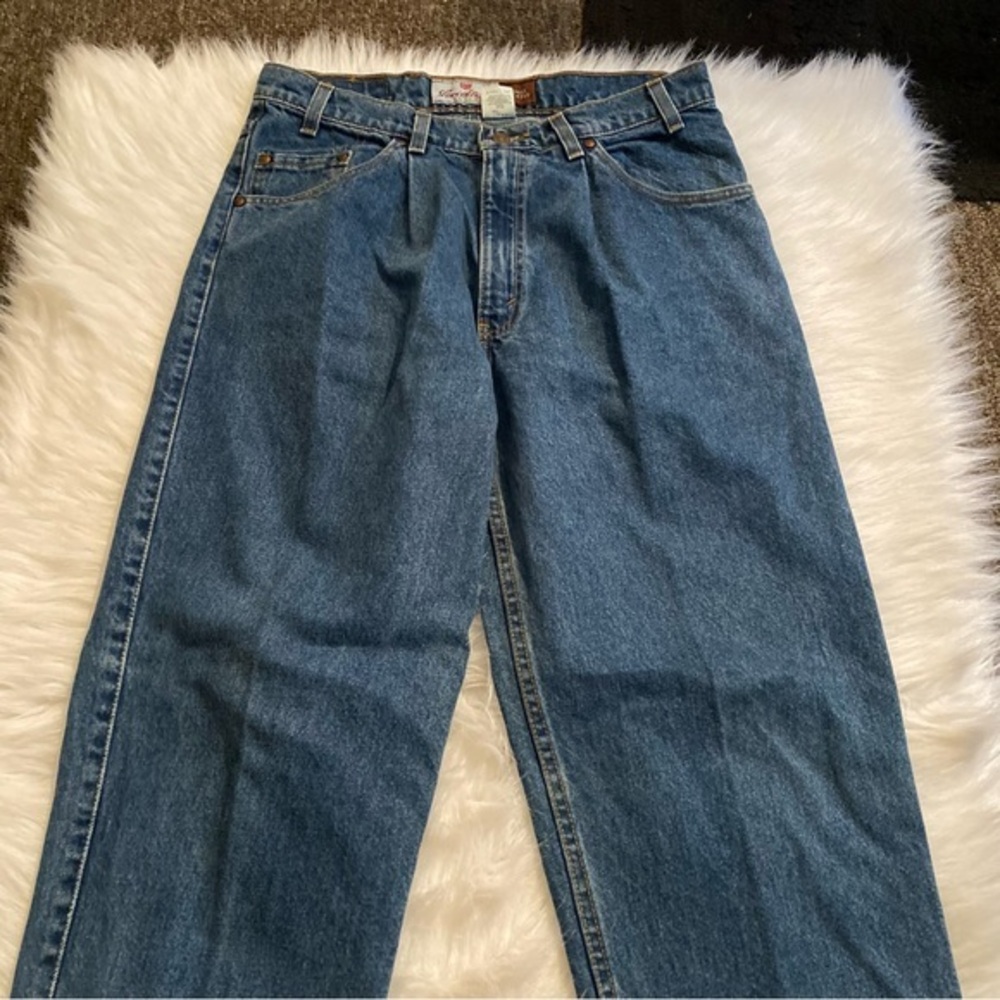 Vintage Levi’s Jeans 547 Mens 34X32 Loose‎ Fit Loose Pleated Orange Label Tab - Picture 2 of 16